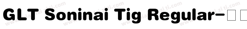 GLT Soninai Tig Regular字体转换
